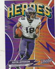Justin Jefferson [Purple] #H-8 Football Cards 2023 Panini Prestige Heroes Prices