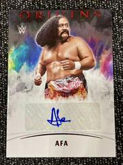Afa [Red] Wrestling Cards 2022 Panini Chronicles WWE Origins Autographs Prices