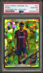Pedri [Yellow] Soccer Cards 2020 Topps Chrome UEFA Champions League Sapphire Prices