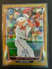 Bryce Harper [Gold Refractor] #175 Baseball Cards 2014 Bowman Chrome Prices