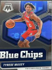 Tyrese Maxey #8 Basketball Cards 2020 Panini Mosaic Blue Chips Prices