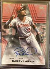 Barry Larkin [Red] #BSA-BL Baseball Cards 2023 Topps Series 1 Stars Autographs Prices