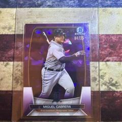 Miguel Cabrera [Purple] #12 Baseball Cards 2023 Bowman Chrome Sapphire Prices
