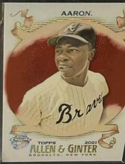 Hank Aaron [Red Refractor] #1 Baseball Cards 2021 Topps Allen & Ginter Chrome Prices