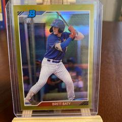 Brett Baty [Gold Refractor] Baseball Cards 2020 Bowman Heritage Chrome Prospects Prices