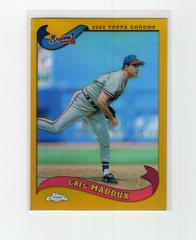 Greg Maddux [Gold Refractor] #240 Baseball Cards 2002 Topps Chrome Prices