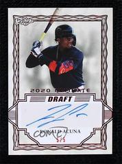 Ronald Acuna [Red] #BA-RA1 Baseball Cards 2020 Leaf Ultimate Autographs Prices