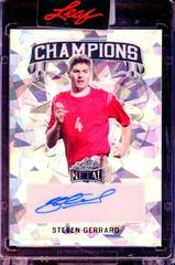 Steven Gerrard [Silver Crystal] #C-SG1 Soccer Cards 2022 Leaf Metal Champions Autographs Prices