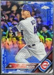 Anthony Rizzo [Blue Refractor] #87 Baseball Cards 2016 Topps Chrome Prices