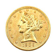 1906 S Coins Liberty Head Half Eagle Prices