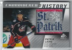 Patrik Laine Hockey Cards 2021 SP Game Used Embroidered in History Prices