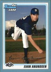 Evan Anundsen #BP67 Baseball Cards 2010 Bowman Prospects Prices