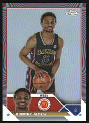 Bronny James [Aqua Fuchsia Swirl] #68 Basketball Cards 2023 Topps Chrome McDonald's All American Prices