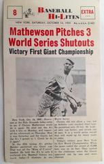 Mathewson Pitches #8 Baseball Cards 1960 NU Card Baseball Hi Lites Prices