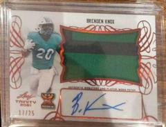 Brenden Knox [Red] #PA-BK1 Football Cards 2021 Leaf Trinity Patch Autographs Prices