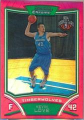 Kevin Love [Red Refractor] Basketball Cards 2008 Bowman Chrome Prices