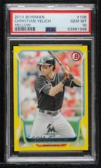 Christian Yelich [Yellow] Baseball Cards 2014 Bowman Prices