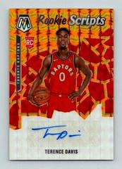 Terence Davis [Orange] Basketball Cards 2019 Panini Mosaic Rookie Scripts Prices