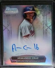 Armando Cruz [Refractor] #PA-AC Baseball Cards 2022 Bowman Sterling Prospect Autographs Prices