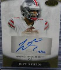 Justin Fields [Gold] #ASP-37 Football Cards 2021 Sage Aspire Autographs Prices