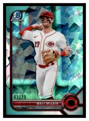 Matt McLain [Sapphire Aqua] Baseball Cards 2022 Bowman Draft Chrome Prices