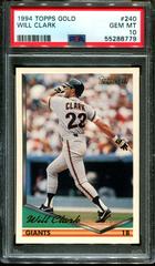 Will Clark #240 Baseball Cards 1994 Topps Gold Prices