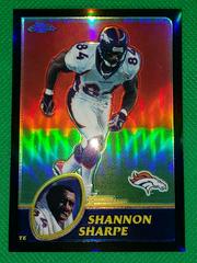 Shannon Sharpe [Black Refractor] Football Cards 2003 Topps Chrome Prices