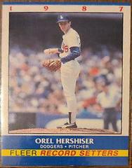 Orel Hershiser #16 Baseball Cards 1987 Fleer Record Setters Prices