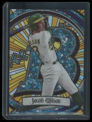 Jacob Wilson [Mini Diamond] #BG-5 Baseball Cards 2023 Bowman Draft Glass Prices