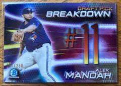 Alek Manoah [Refractor] #BSB-AM Baseball Cards 2019 Bowman Draft Chrome Pick Breakdown Prices