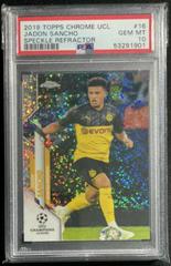 Jadon Sancho [Speckle Refractor] #16 Soccer Cards 2019 Topps Chrome UEFA Champions League Prices