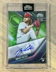 Bailey Falter [Green] Baseball Cards 2023 Topps Chrome Black Autographs Prices