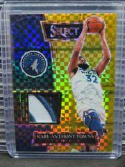 Karl Anthony Towns [Gold Prizm] Basketball Cards 2021 Panini Select Selective Swatches Prices