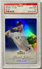 Derek Jeter [Blue] #35 Baseball Cards 2012 Topps Tribute Prices