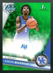 Aaron Bradshaw [Green] #BCPA-AB Basketball Cards 2023 Bowman Chrome University Prospects Autographs Prices