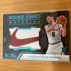 Christian Braun [Prime] #RJM-CHB Basketball Cards 2022 Panini Noir Rookie Jumbo Material Prices