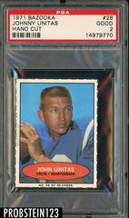 Johnny Unitas [Hand Cut] Football Cards 1971 Bazooka Prices