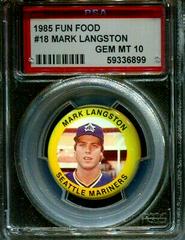 Mark Langston #18 Baseball Cards 1985 Fun Food Buttons Prices