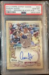 Aaron Judge [Missing Blackplate] #GQA-AJ Baseball Cards 2017 Topps Gypsy Queen Autographs Prices