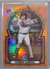 Corbin Carroll [Orange] Baseball Cards 2023 Bowman Chrome Rookie of the Year Favorites Prices