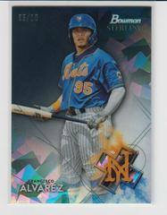 Francisco Alvarez [Black Atomic Refractor] #BSP-29 Baseball Cards 2021 Bowman Sterling Prices