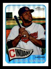 Carlos Santana [Team Logo Refractor] #468 Baseball Cards 2014 Topps Heritage Chrome Prices