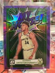 Giannis Antetokounmpo [Purple] #2 Basketball Cards 2020 Panini Donruss Optic My House Prices