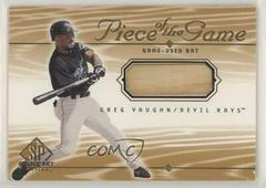 Greg Vaughn #GV Baseball Cards 2001 SP Game Bat Piece of the Game Prices