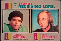 H.Jackson, F.Biletnikoff [Receiving Leaders] Football Cards 1973 Topps Prices