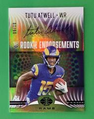 Tutu Atwell [Purple] Football Cards 2021 Panini Illusions Rookie Endorsements Autographs Prices