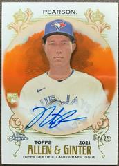 Nate Pearson [Orange Refractor] #AGA-NP Baseball Cards 2021 Topps Allen & Ginter Chrome Autographs Prices