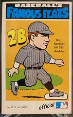 Tris Speaker Baseball Cards 1972 Fleer Famous Feats Prices