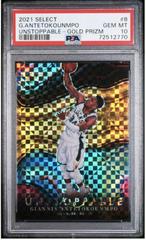 Giannis Antetokounmpo [Gold Prizm] #8 Basketball Cards 2021 Panini Select Unstoppable Prices