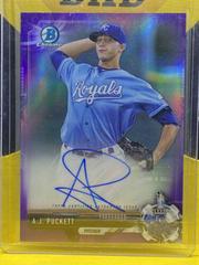 A.J. Puckett [Chrome Purple Refractor] #CPA-APU Baseball Cards 2017 Bowman Prospect Autographs Prices